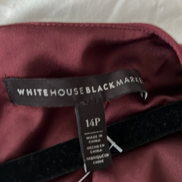 Women’s WHBM dress wit back zipper and v neck. Color maroon. - Picture 3 of 7